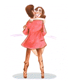 Gif animé amour homme et femme calin